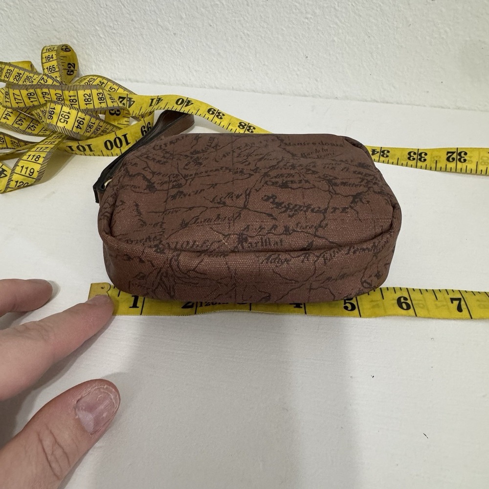 Patricia Nash Brown Leather Signature Map Small Zipper Pouch‎ - Picture 5 of 11